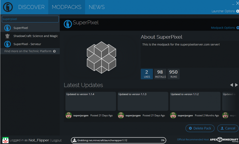 The modpacks are not launching at all (help) - Technic  